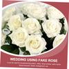 Amosfun 4pcs Artificial Rose Decor Soft Simulation Flowers for Home Decoration for Weddings Parties and Craft Projects Elegant Faux Roses view 3