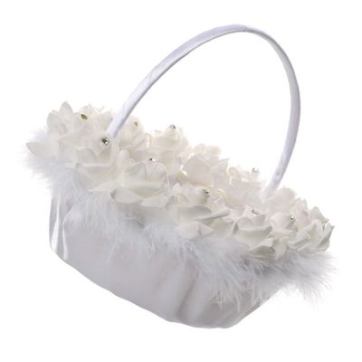 JOINPAYA Delicate Wedding Flower Basket for Flower Girls Elegant Handheld Basket Fine Workmanship for Petals Wedding Decor and