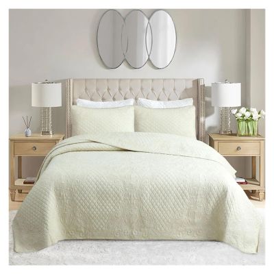 Zixmix 100% Cotton Quilted Bedspread with Pillowcases Quilt Set King Queen Size 3PCS Coverlet Summer Blanket Dust Cover Bed Sheeet,Bedding