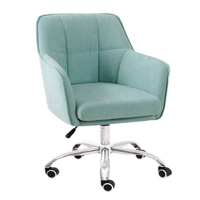 TYXFHSMY Modern Office Chair, Ergonomic Mid-Back Task Chair, Blue, Adjustable Swivel Height, Home Desk Chair