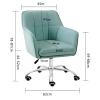 TYXFHSMY Modern Office Chair, Ergonomic Mid-Back Task Chair, Blue, Adjustable Swivel Height, Home Desk Chair view 3