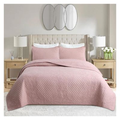 Zixmix 100% Cotton Quilted Bedspread with Pillowcases Quilt Set King Queen Size 3PCS Coverlet Summer Blanket Dust Cover Bed Sheeet,Bedding