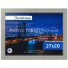 ArtToFrames 27x20 INCH/CM Silver Frame for 2000 piece Puzzles.This 2.00 Inch Custom MDF Puzzle Frame is Metallic Deco Silver - Comes with Economy Acrylic (Puzzle0066-20277-YSLV-27x20) view 1