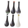 LABRIMP 6pcs Japanese Style Ceramic Soup Spoons Random Color for Soup Porridge and Desserts Smooth Finish Home and Kitchen Use view 1