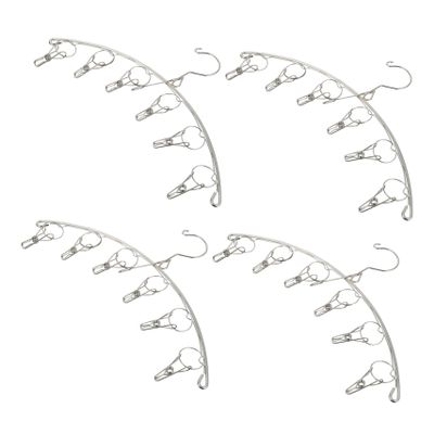 OFFSCH Clothes Drying Hanger 4 Pcs Laundry Hanger Clips Socks Clip Drying Rack for Outdoor Sturdy Windproof