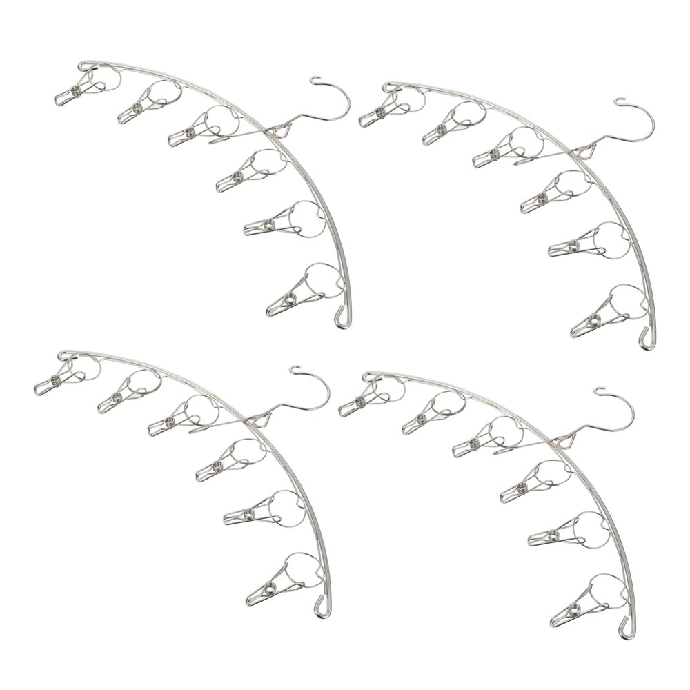OFFSCH Clothes Drying Hanger 4 Pcs Laundry Hanger Clips Socks Clip Drying Rack for Outdoor Sturdy Windproof