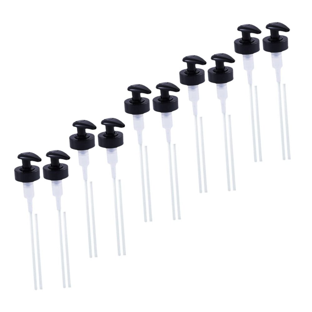SHOWERORO 12sets Oyster Sauce Pump Ketchup Bottle Nozzle Pp Compact Sauce Dispenser for Bottles