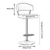 360 Swivel Bar Stool, Adjustable Height Counter High Chair Stools, with Hollow Backrests, for Cpub Bistro/Blue/45~60Cm, Grey view 3