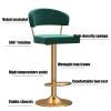 360 Swivel Bar Stool, Adjustable Height Counter High Chair Stools, with Hollow Backrests, for Cpub Bistro/Blue/45~60Cm, Grey view 4