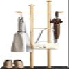YUNYHAO Metal Coat Rack With Marble Base, Freestanding Coat Rack With 4 Hooks, Heavy Duty Base For Coats, Shirts, Dresses, Scarves, Suitable For Entrance, Living Room (Color : Gold+Black) view 1
