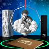 ArtPix 3D Crystal Photo Ornament, Custom Valentines Day Gift for Wife, Husband, Women, Men, Octagon view 1