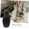 OFFSCH Decorative Large Black Vase Ceramic Vase for Home Decor Arranging Modern Floral Holder view 3