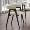 Amisco Caris Dining Chair - Cream Boucl Polyester/Black Metal view 2
