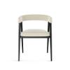 Amisco Caris Dining Chair - Cream Boucl Polyester/Black Metal view 4