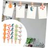 BUGUUYO 40pcs Natural Wooden Small Clips for Photos Mini Ocean Theme Clothes Pins Beach Decor view 4