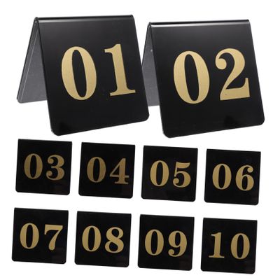 ABOOFAN 10pcs Acrylic Table Table Centerpieces Decor Reusable Reserved Signs Acrylic Table Numbers for Wedding Reception Table Numbers Wedding Reception Table Number