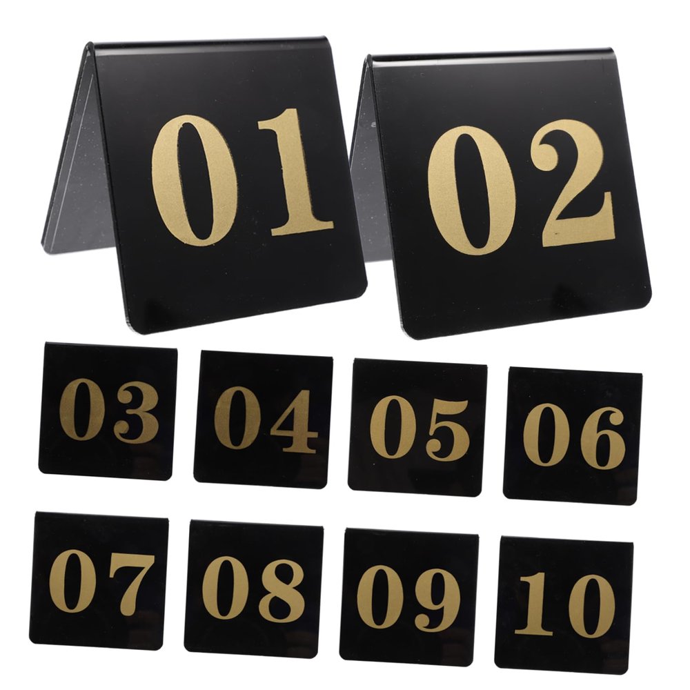 ABOOFAN 10pcs Acrylic Table Table Centerpieces Decor Reusable Reserved Signs Acrylic Table Numbers for Wedding Reception Table Numbers Wedding Reception Table Number