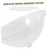 BIUDECO 1pc Acrylic Round Food Cover Lid for Bread Desserts Food Insulation Protector for Home and Outdoor Use Random Style view 2
