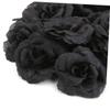 FUNOMOCYA Large Silk Flower Brooch Black Rose Wedding Corsage Flower for Hair Decorative view 2