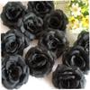 FUNOMOCYA Large Silk Flower Brooch Black Rose Wedding Corsage Flower for Hair Decorative view 3