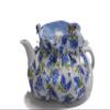 2 Cup Pretty Blue Floral on White Reversible Tea Pot Cozy view 1