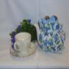 2 Cup Pretty Blue Floral on White Reversible Tea Pot Cozy view 3