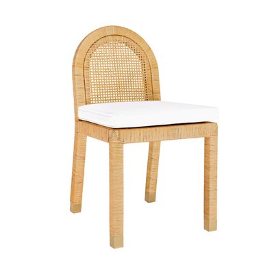 Tov Furniture Amara Natural Rattan Arched Back Dining Chair