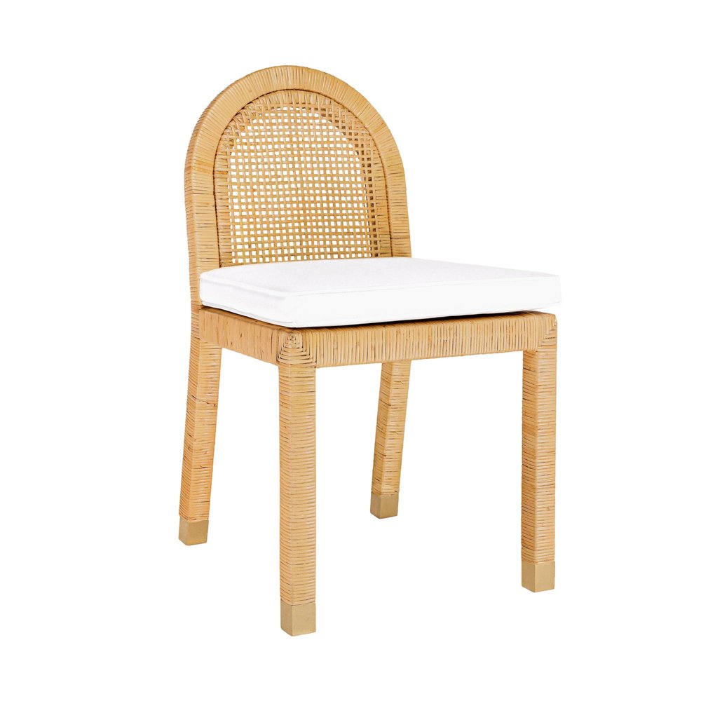 Tov Furniture Amara Natural Rattan Arched Back Dining Chair