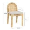 Tov Furniture Amara Natural Rattan Arched Back Dining Chair view 3