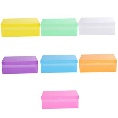 ABOOFAN Shoe Storage Box 7pcs Storage Bin Stackable Shoe Organizer Clear s Storage Drawers Organizer Storage Containers for Drawers Plastic Clamshell Wardrobe Suitcase, 27.5x18cm, 04DP2734I010
