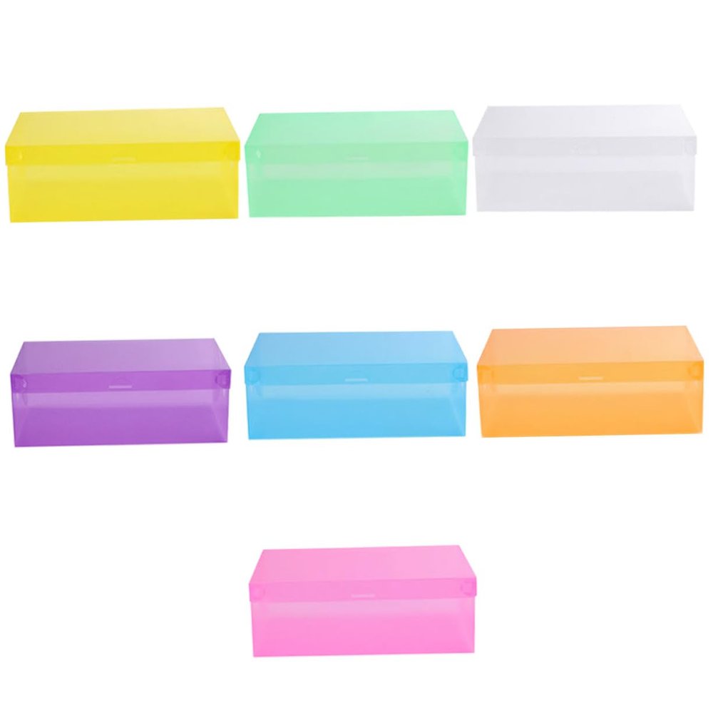 ABOOFAN Shoe Storage Box 7pcs Storage Bin Stackable Shoe Organizer Clear s Storage Drawers Organizer Storage Containers for Drawers Plastic Clamshell Wardrobe Suitcase, 27.5x18cm, 04DP2734I010