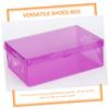 ABOOFAN Shoe Storage Box 7pcs Storage Bin Stackable Shoe Organizer Clear s Storage Drawers Organizer Storage Containers for Drawers Plastic Clamshell Wardrobe Suitcase, 27.5x18cm, 04DP2734I010 view 4