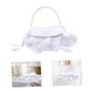 1pc Romantic Wedding Lace Flower Basket Delicate White Floral Storage Basket for Young Flower Girls for Weddings Birthdays and Holidays Lightweight and Portable Elegant Decoration view 2