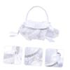 1pc Romantic Wedding Lace Flower Basket Delicate White Floral Storage Basket for Young Flower Girls for Weddings Birthdays and Holidays Lightweight and Portable Elegant Decoration view 3