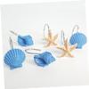 Holibanna 12pcs Sea Shell Resin Hooks Ocean Decor Shower Curtain Hooks for Bathroom Decor view 3