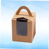 SHOWERORO Cupcake Carrier with Window 50pcs Mini Cupcake Containers in Paper Ideal for Parties Birthdays and Events view 2