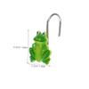ETHZZLE Shower Curtain Tie Backs 12pcs Decor Frog Shower Curtain Hooks Resin Metal Ring Hooks Easy Quiet Bath Drape Loop for Home view 2