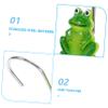 ETHZZLE Shower Curtain Tie Backs 12pcs Decor Frog Shower Curtain Hooks Resin Metal Ring Hooks Easy Quiet Bath Drape Loop for Home view 3
