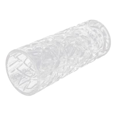 Amosfun Transparent Glass Flower Vase with Bamboo Tree Pattern Elegant Centerpiece for Home Decor for Fresh Flowers and Plants for Living Room and Dining Table