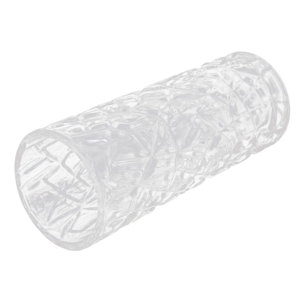 Amosfun Transparent Glass Flower Vase with Bamboo Tree Pattern Elegant Centerpiece for Home Decor for Fresh Flowers and Plants for Living Room and Dining Table