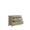 Pemberly Row Modern 2-Drawer Nightstand Made with Wood in Silver view 4