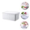 PRETYZOOM Kitchen Drain Basket Double Drain Basket Square Drainer Vegetable Wash Container Kitchen Sundries Storage view 4