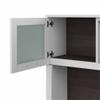 Pemberly Row 72W Desk Hutch in White and Storm Gray - Engineered Wood view 3