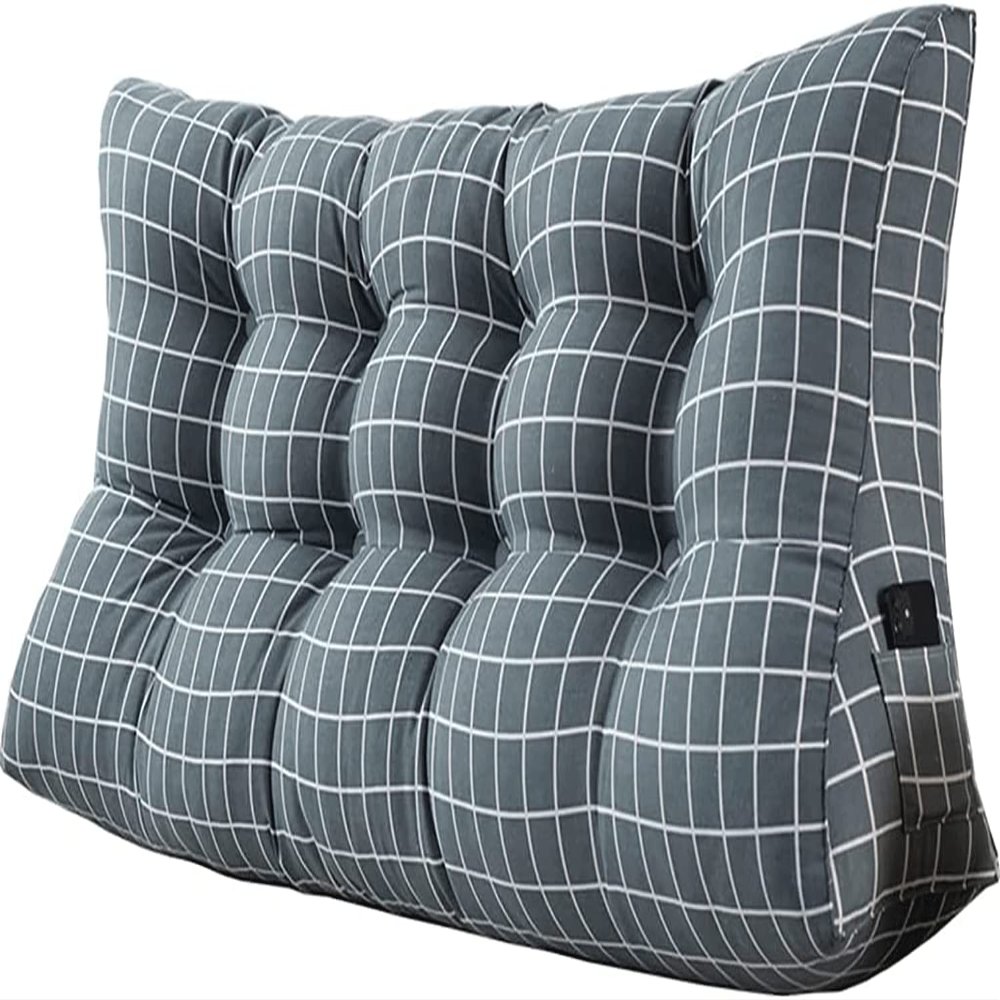 MGEMJMJ Double Bedside Reading Cushion Headboard Bed Pillow Sofa Cushion Detachable Long Cushion High Resilience Cotton Cushion(Size:39inch/100cm,Color:B)