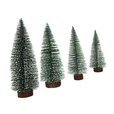 Anneome 4pcs Mini Xmas Tree Decorations Christmas Tree Ornaments Stylish Desk Decor for Holiday Parties for Festive Atmosphere