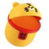 PRETYZOOM Cute Cartoon Mini Trash Can Lid Small Desk Wastebasket for Home Office Kitchen and Bedroom Sturdy Plastic Container for Easy Cleaning and Decor view 1