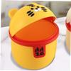 PRETYZOOM Cute Cartoon Mini Trash Can Lid Small Desk Wastebasket for Home Office Kitchen and Bedroom Sturdy Plastic Container for Easy Cleaning and Decor view 2