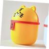 PRETYZOOM Cute Cartoon Mini Trash Can Lid Small Desk Wastebasket for Home Office Kitchen and Bedroom Sturdy Plastic Container for Easy Cleaning and Decor view 4