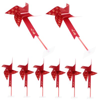 PRETYZOOM 10pcs Wedding Windmill Decor Handheld Paper Pinwheel Adornments for Romantic Wedding Photos and Special Occasions Bright and Fun Decorative Accessories