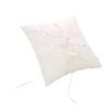 MERRYHAPY 20x20cm Wedding Ceremony Engagement Ring Pillow with Graceful Flowers Ribbons view 1